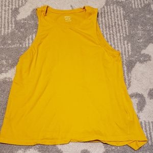 Old navy gold yellow fall tank top tee XS